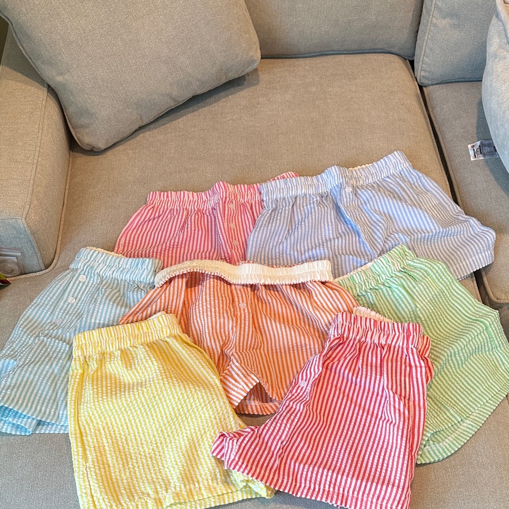 BNWOT XS LOT of 7 Seersucker PJ shorts